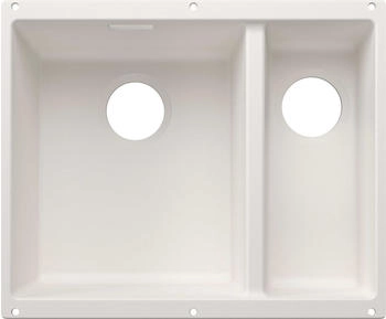 Blanco Subline 340/160-U Becken links Handbet&auml;tigung wei&szlig;