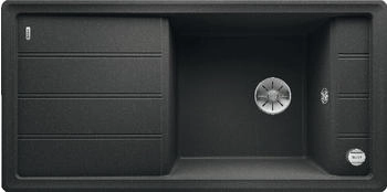 BLANCO ETAGON 8 Granitspüle Schwarz - Innovatives 3-Ebenen System Für 80cm Küchenunterschränke