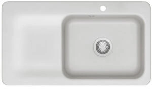 SystemCeram Juna 90 F Becken rechts Handbet&auml;tigung Satin