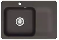 Systemceram Keradomo Juna 75 Einbausp&uuml;le links mit Handbet&auml;tigung, K&uuml;chensp&uuml;len,