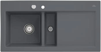 Villeroy & Boch Subway 60 Becken links Excenterbet&auml;tigung Premiumline R7 Pure Black (677002R7)