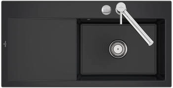 Villeroy & Boch Subway Style 60 Becken rechts Excenterbedienung Premiumline R7 Pure Black (336102R7)
