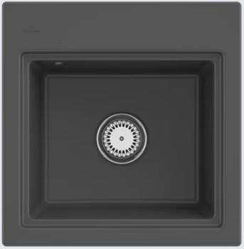 Villeroy & Boch Subway Style 50 S Classicline i4 Graphit Handbetätigung / Abtropfgitter in Aluminium (335501i4)