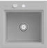 Becken rechts, grau, mit Exzenterbetätigung, stone: Villeroy & Boch Subway Style 50 S