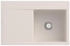 Becken rechts, crema, mit Exzenterbetätigung, weiß: Villeroy & Boch Subway Style 45 Flat