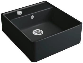 Villeroy & Boch Spülstein Einzelbecken pure black Exzenterbetätigung