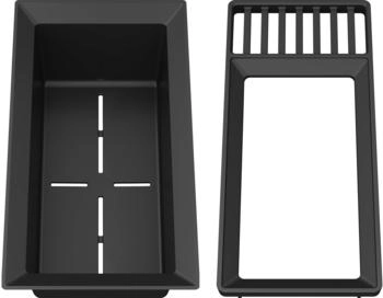 Blanco Sink Drainer 2-in-1 Rahmen- und Resteschalenkombination schwarzgrau (527644)