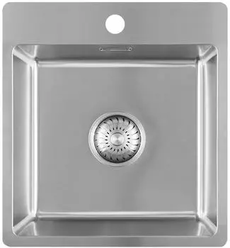 Caressi Einbauspüle Küchenspüle Edelstahl mit Armaturenbank (CABL37KR15)