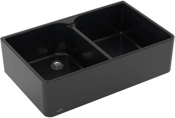 Villeroy & Boch Spülstein 80 X Doppelbecken Pure Black CeramicPlus (638001R7)