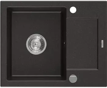 Mexen Enzo Granitspüle 1 Becken mit Abtropffläche 576x465mm schwarz/gold-metallic (6506571005-75)