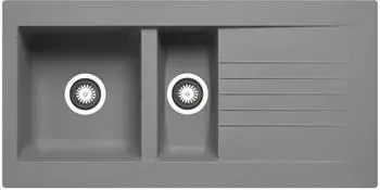 Pyramis Siroko Einbauspüle 1,5 Becken Fibertek 100x50cm Grau (070063602)