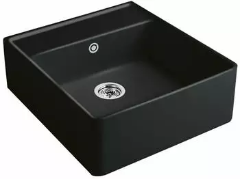 Villeroy & Boch Sp&uuml;lstein Einzelbecken Einbausp&uuml;le 595&times;630mm Pure Black (632000R7)