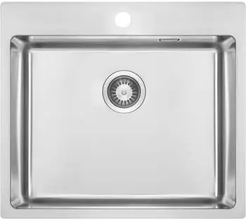 Deante Olfato Edelstahlsp&uuml;le 1 Becken geb&uuml;rstet 55x50.5cm (ZPO_010B)