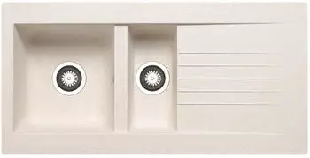 Pyramis Siroko Einbauspüle 1,5 Becken Fiberglas 100x50cm Beige (Siroko)