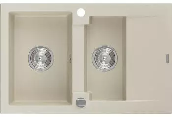 Mexen Gaspar Granitspüle 1,5-Becken mit Abtropffläche 737x475mm, beige (6507731505-69)