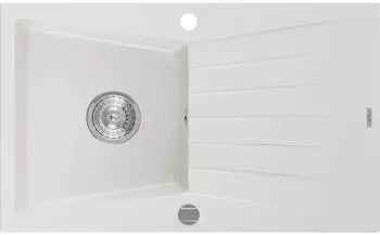 Mexen Cesar Granitspüle 1-Becken mit Abtropffläche 775x470mm, weiß (6514771010-20)