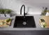 Primagran Venedig Slim Easy Granitspüle 1 Becken 56x44cm, Schwarz (MW6-N-7)