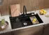 Primagran Oslo Pocket Granitspüle 1 Becken 88x53cm, Schwarz (S289)