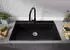 Primagran Oslo Pocket Granitspüle 1 Becken 88x53cm, Schwarz (S289)