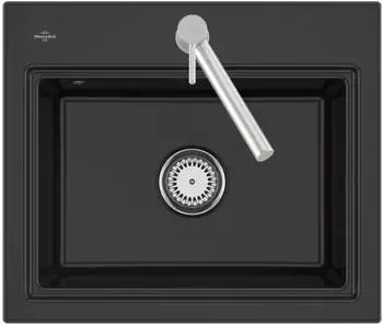 Villeroy & Boch Subway Style 60 S Einbausp&uuml;le Keramik Pure Black 500x510mm (336A01R7)