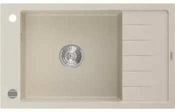 Mexen Elias Granitspüle 1 Becken mit Abtropffläche 795x480mm, Beige, Siphon Chrom (6511791005-69)