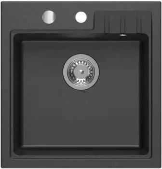 Sapho Granit-Einbausp&uuml;le 1 Becken 50x52cm Schwarz (GR1044)