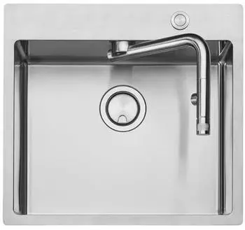 Naber Corno Turno 60 Einbausp&uuml;le Set mit Armatur, Edelstahl (1041001)