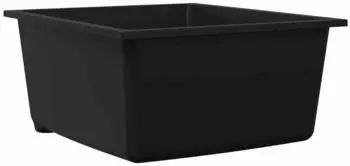 vidaXL K&uuml;chensp&uuml;le Granit schwarz 38x44x20cm