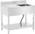Royal Catering RCGS-1B100D6 Spültisch 1 Becken Edelstahl 100x60cm (RCGS-1B100D6)