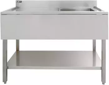 MonsterShop KuKoo Edelstahl Gastrosp&uuml;le, 1 Becken, Abtropffl&auml;che Links