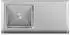 Royal Catering Gastro-Spülbecken 1 Becken 120x60cm Edelstahl mit Regal (RCSSS-120X60-S)