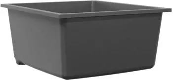 vidaXL K&uuml;chensp&uuml;le Granit grau 38x44x20cm