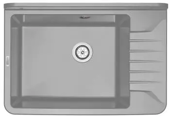 Deante Garden Ausgussbecken 1-Becken Wandmontage 50.1x34.1cm Grau Kunststoff (ZYT 311A)