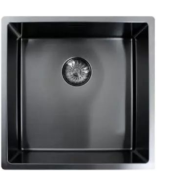 Caressi CAPP40R10 Einbauspüle quadratisch 44x44cm Gun Metal (CAPP40R10)