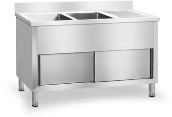 Royal Catering Doppel-Sp&uuml;lenschrank Edelstahl Schiebet&uuml;ren (RCHS-1400WS)