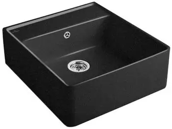 Villeroy & Boch Sp&uuml;lstein Einzelbecken Handbet&auml;tigung (632061) chromit