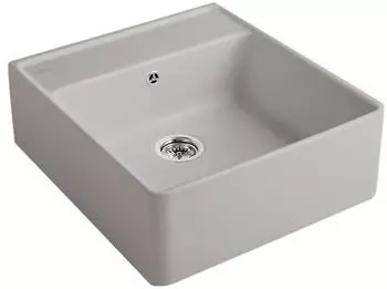 Villeroy & Boch Sp&uuml;lstein Einzelbecken Handbet&auml;tigung (632061) fossil