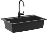 vidaXL Waschbecken Granit 795 x 505 mm Schwarz