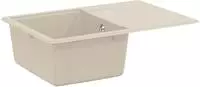 vidaXL Waschbecken 80% Quarz und 20% Harz 670 x 460 mm Beige