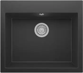 Respekta Oakville Einbausp&uuml;le Massivgranit, schwarz, 60x53cm (OAKVILLE60X53S)