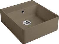 Villeroy & Boch Sp&uuml;lstein Einzelbecken, Ablaufgarnitur mit Handbet&auml;tigung,