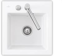V&B b&uuml;ndige Sp&uuml;le Subway 45 XS Flat m Abl.garn, Excenterbet&auml;tigung, wei&szlig;