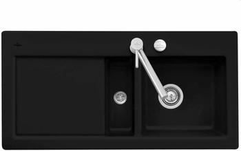 Villeroy & Boch Subway 60 flat rechts Ebony + Excenterbetätigung + Lochbohrungen