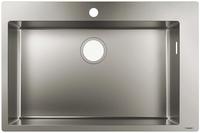 Hansgrohe S711-F660 Einbausp&uuml;le 43302800 edelstahl, 1 Hauptbecken, Hahnloch