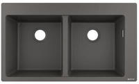 hansgrohe Einbausp&uuml;le 43316290 880 x 510 mm, 2 Hauptbecken, Hahnl&ouml;cher