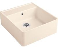 Villeroy & Boch Spülstein Einzelbecken ivory Exzenterbetätigung
