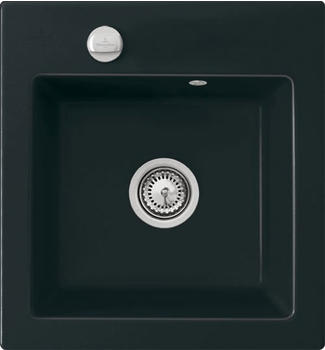 Villeroy & Boch Subway 45 XS flat ebony + Handbetätigung + Lochbohrungen