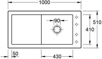 Villeroy & Boch Timeline 60 Steam Handbetätigung (679001SM) – Villeroy & Boch Timeline 60 Steam – Keramikspüle mit reversibler Einbaurichtung