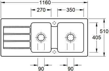 Villeroy & Boch Architectura 80 Crema Handbetätigung (338001KR) – Villeroy & Boch Architectura 80 Crema – Keramikspüle mit glänzender Oberfläche