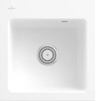 Villeroy & Boch Subway 45 XS K&uuml;chensp&uuml;le, mit Ablaufgarnitur mit Handbet&auml;tigung,